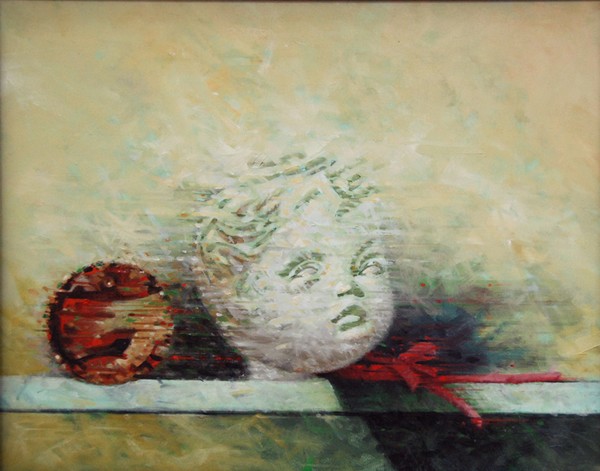 Cherub WithRed Ribbon