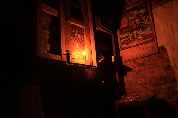 Candle in the darkroom