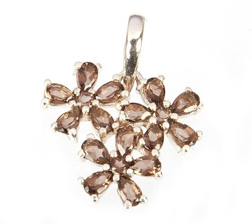 Smoky Quartz Pendant Necklace, Smoky Quartz Jewelr