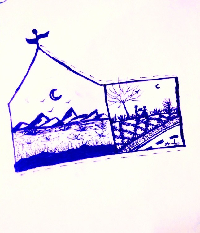 Scenary pen art..