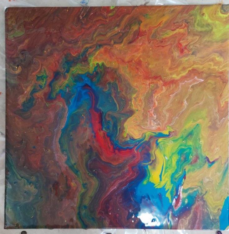 Abstract acrylic on canvas