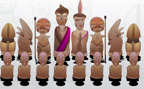 African Chess Set