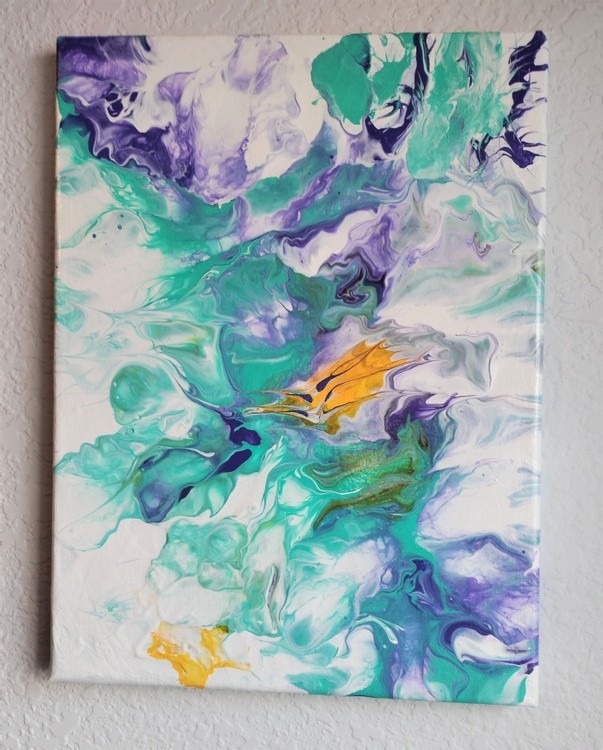 Flori Teal Yellow Purple