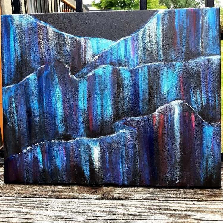 So this was actually another painting that I painted over with black