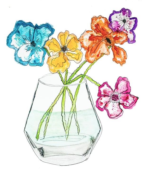 Cup of Flowers 16 x 20