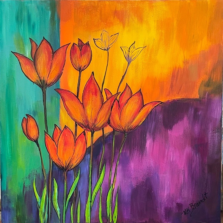 Abstract tulips
