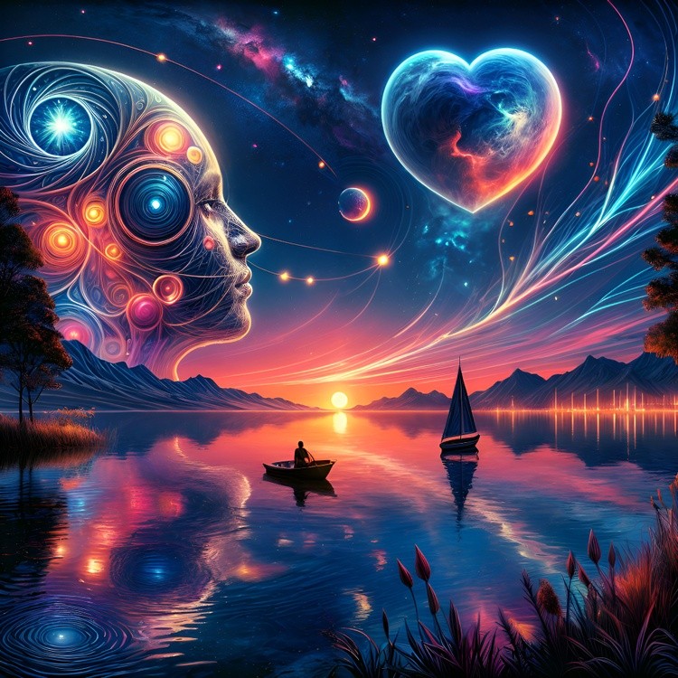 A journey through the mind to create beautiful images image, surreal, landscape, travel, sky, lake,