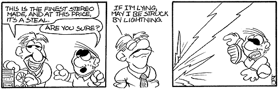 If I'm lying, may I be struck by lighting