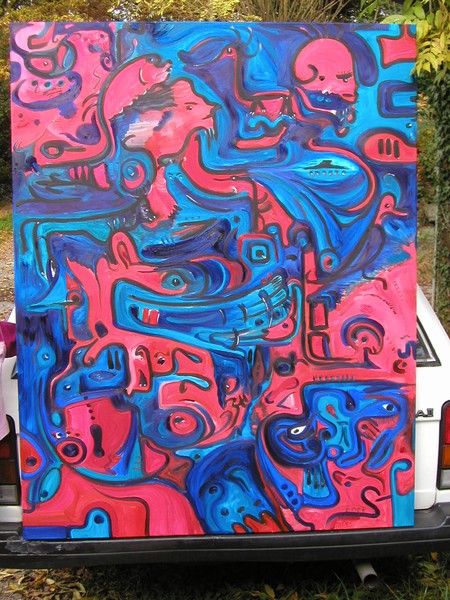 red and blue