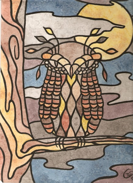 Stained Glass Owl#2