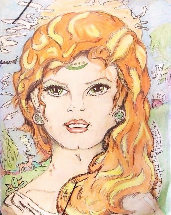 Artemis in the Dawn of the Druid's moon