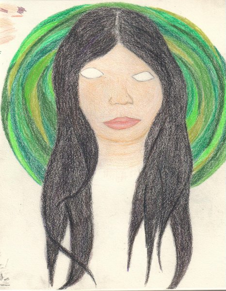 sorceress color pencil study