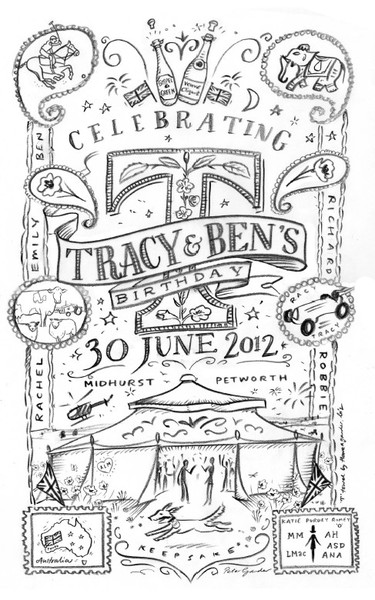 Tailormade tea towel drawing