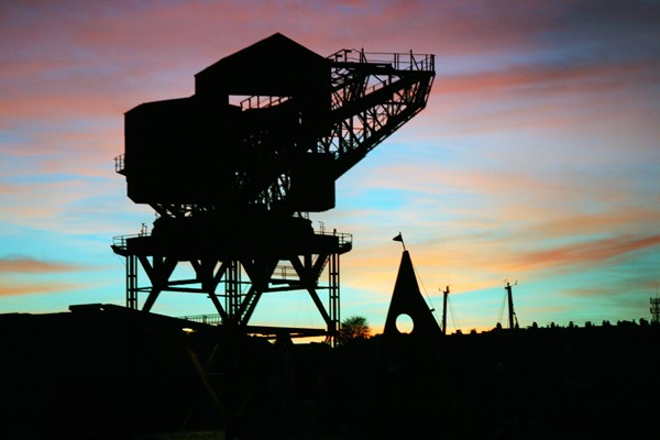 hammerhead at dusk