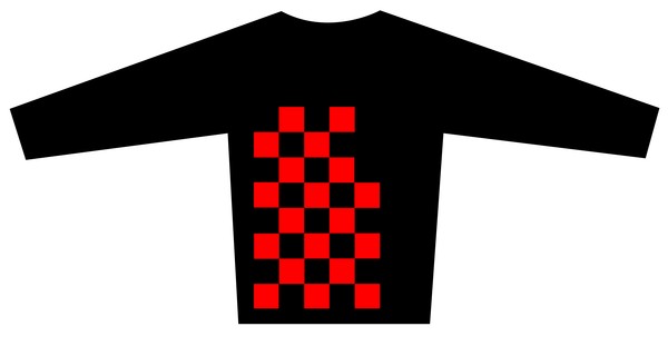 Blouse Design with the Checkered Flag motif  Brand is LONVIG ART