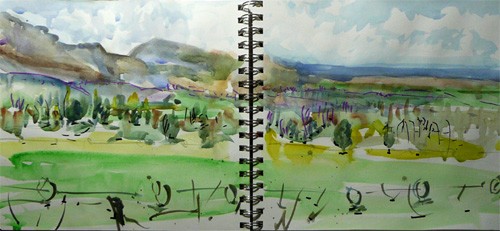 Sketch at 'Powell Butte Bison Ranch'