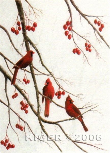 Cardinal and Crabapples