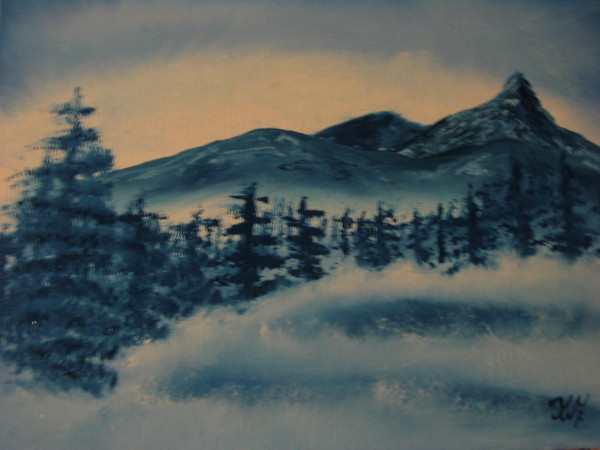 Misty Blue Landscape