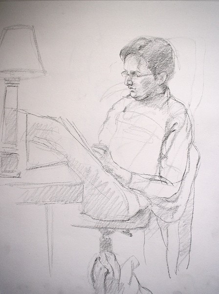 Naweed studying  