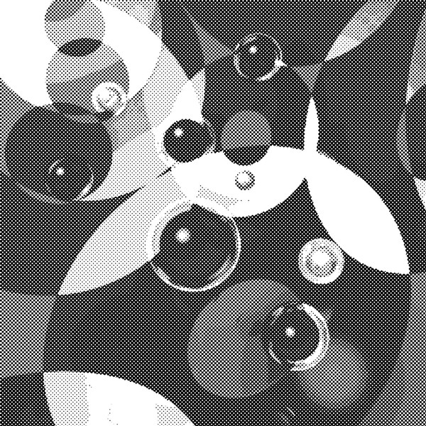Black and white bubbles