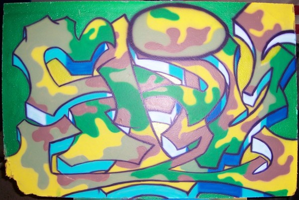 Spin Off Tag graffiti piece spray paint