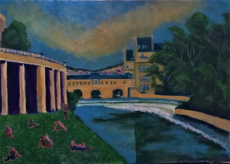 View of Pulteney Bridge from Parade Gardens, Bath 