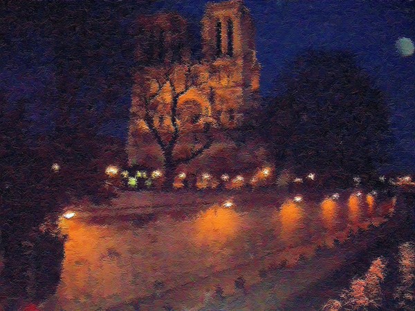Notre Dame by night