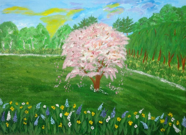 Cherry Tree on the field