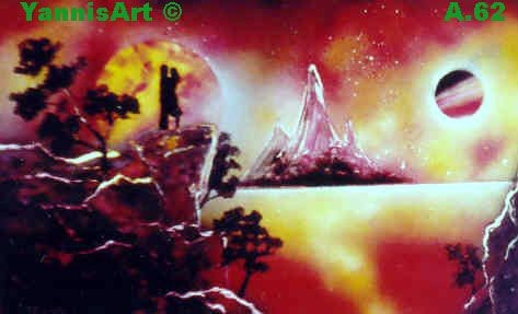 YannisArt SPRAY PAINT PAINTINGS (SPACE ART)