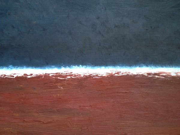 snow on the sea shore