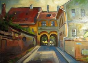 city streets of Sighisoara