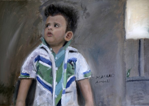 Painting of a little Kid