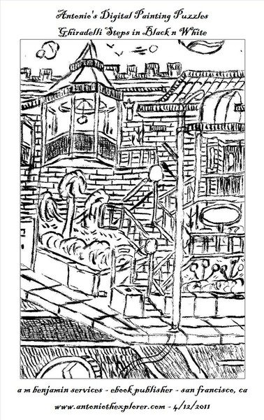 ghiradelli steps in black n white