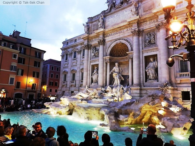 Trevi Fountain, Rome, Italy, 05-14-2016