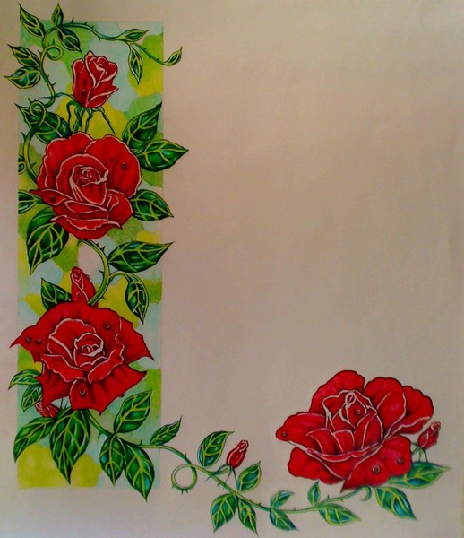 Stained Glass Rose