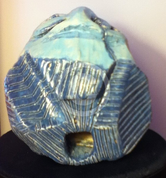 Abstract Ceramic Head Top View