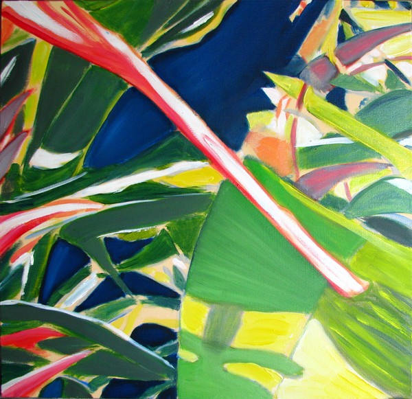 Tropics, Water, leaves and flowers.