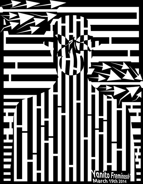 Op art: The Son of Man