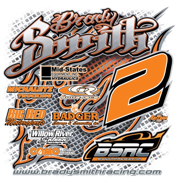 2012 Brady Smith Late Model back