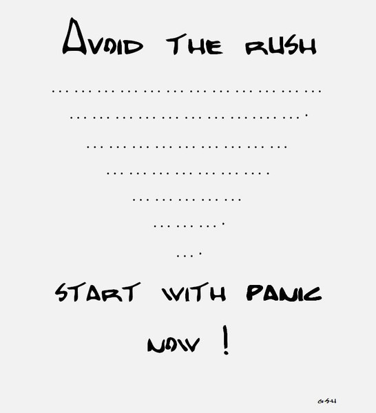 avoid the rush 