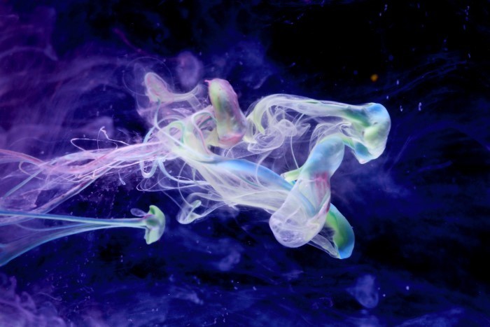 Peaceful Flow - Paint Pouring Abstract Photo