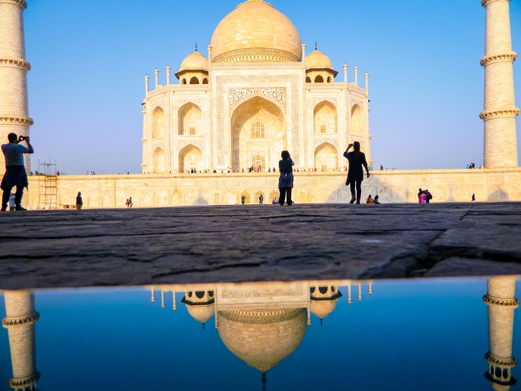 Taj Mahal and its reflection