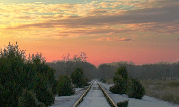 Tracks at Sunset