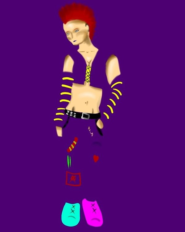 Fade away punk girl art digitalart punkgirl