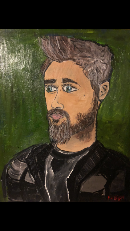Self-Portrait in Black Cardigan