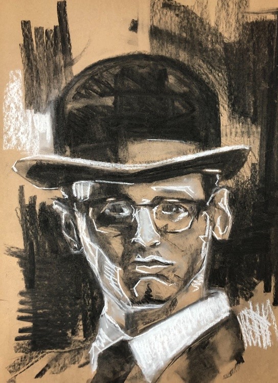Man in hat.