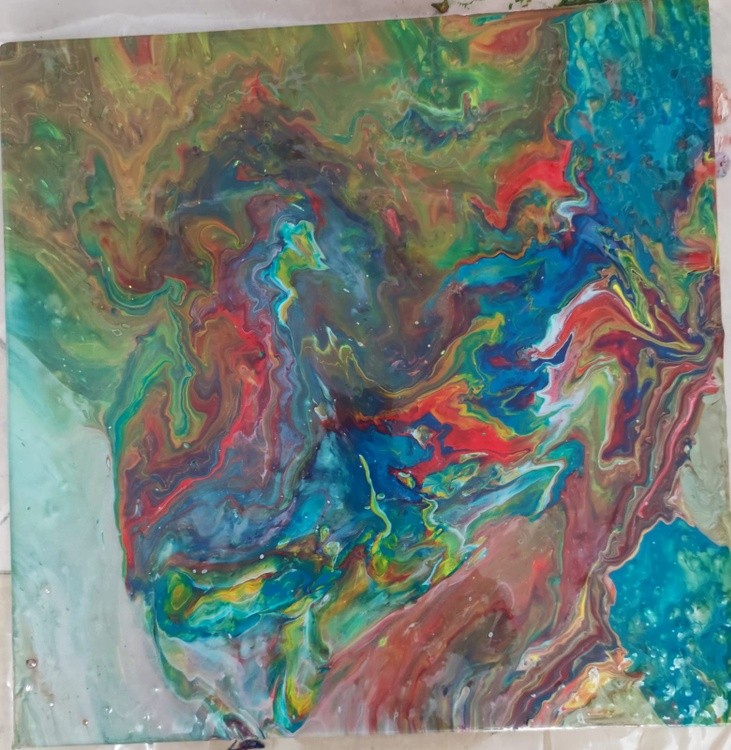 Abstract acrylic on canvas