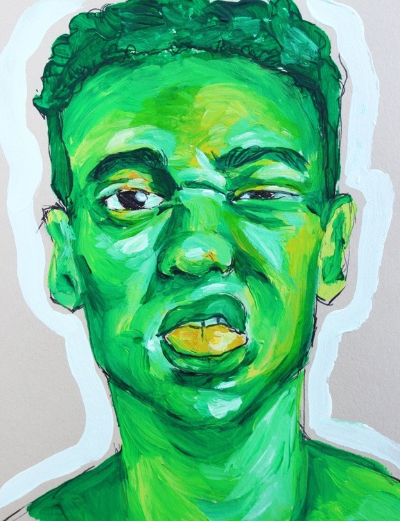 Male Portrait Green 