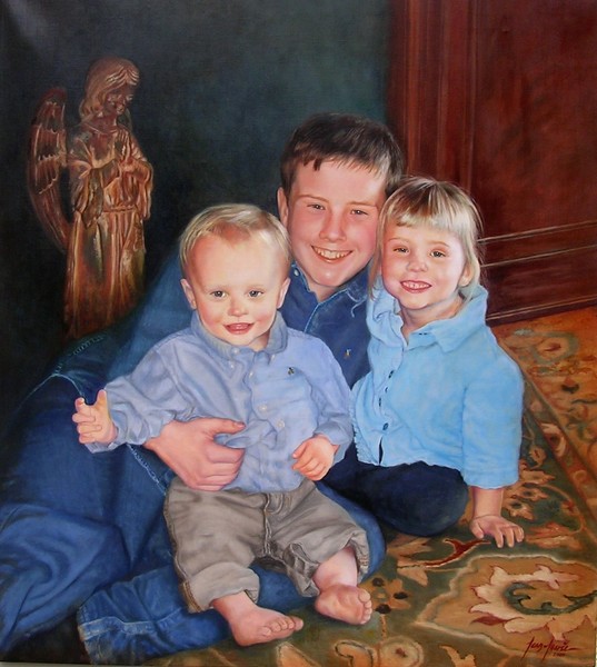 Ferguson Children 34x38 oil on linen