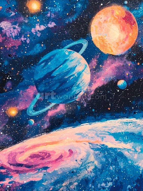 Space Abstract Wall Art  Print